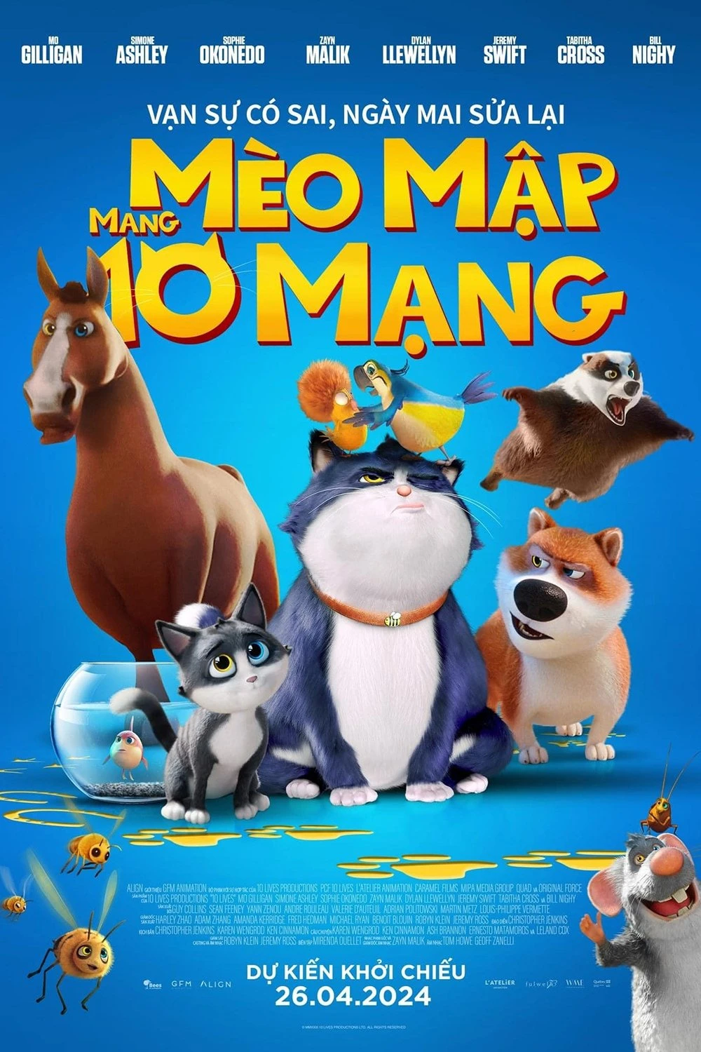 Mèo Mập Mang 10 Mạng | 10 Lives (2024)